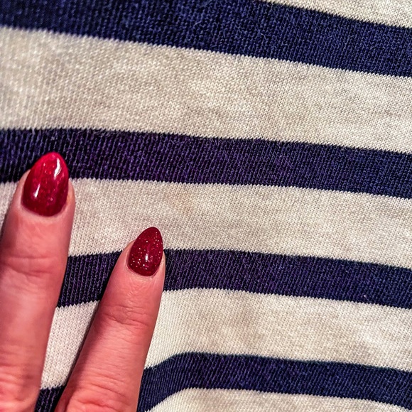 J. Crew SZ M Mariner Puff Sleeve Striped Top! - Picture 8 of 10